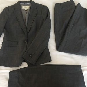 Banana Republic Gray Wool Career Suit Bundle